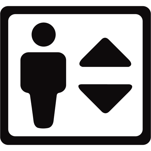 751102 elevator down lift move up icon